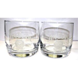 Jim Beam Bourbon 8 ounce glasses set of 2